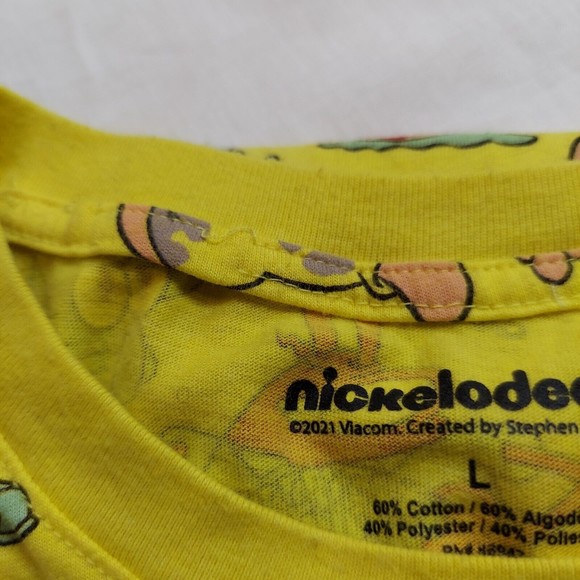 Spongebob SquarePants And Friends Womens Size L Large All Over Print T Shirt - Picture 6 of 10